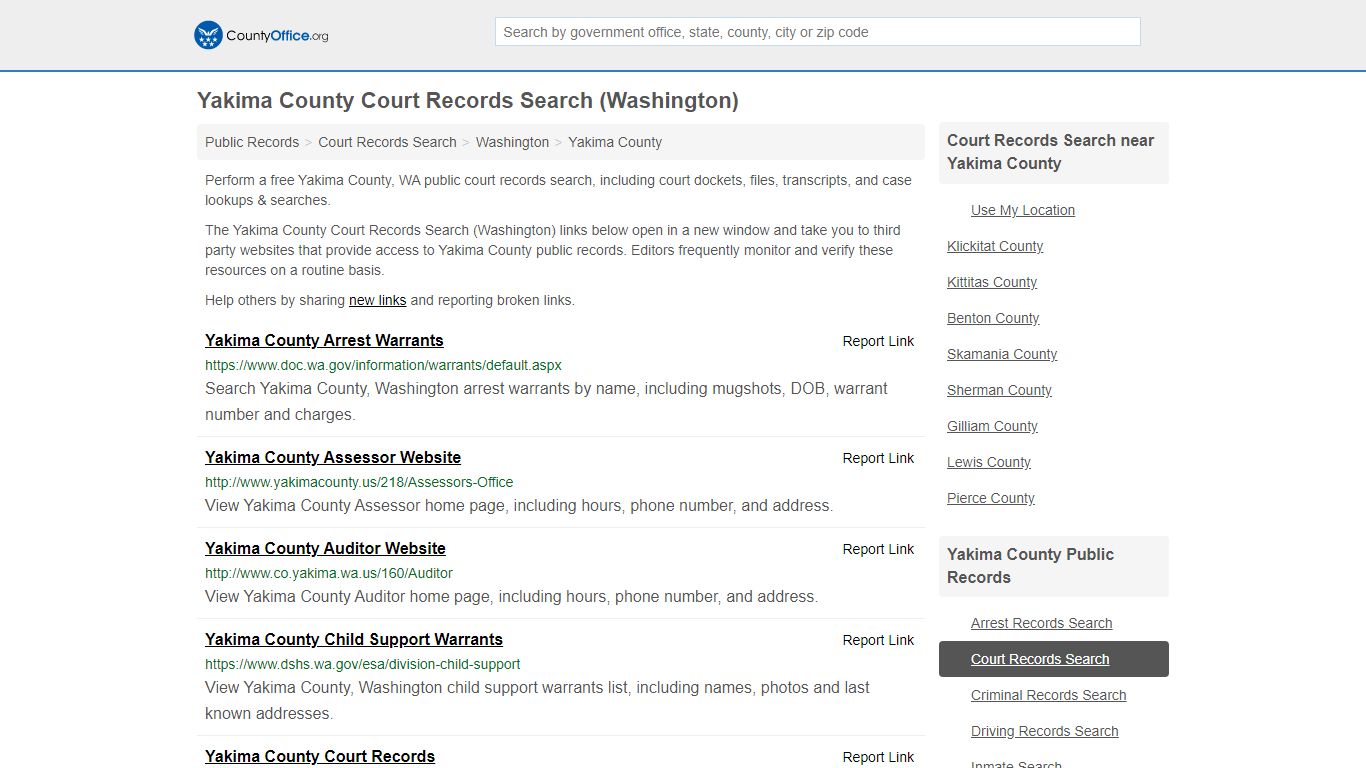 Court Records Search - Yakima County, WA (Adoptions ...